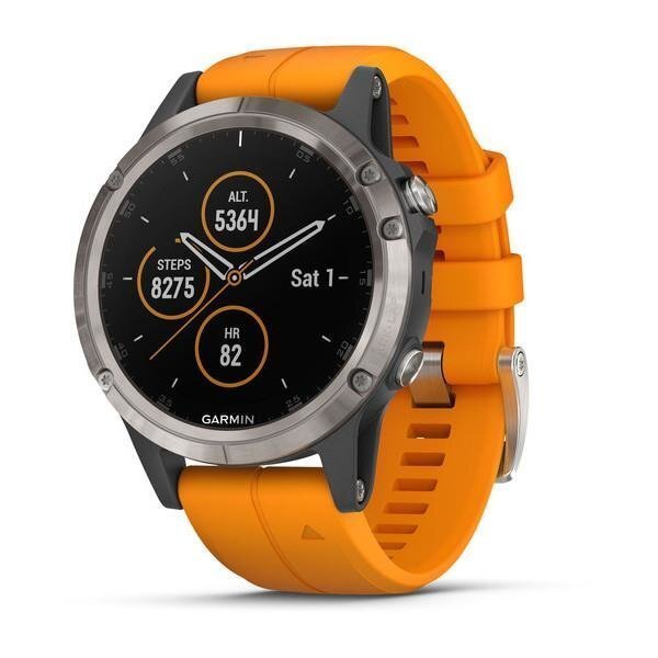 Garmin Fenix 5 Plus Sapphire, Orange cena un informācija | Viedpulksteņi (smartwatch) | 220.lv