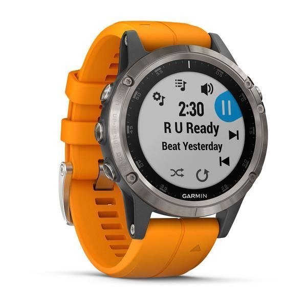 Garmin Fenix 5 Plus Sapphire, Orange cena un informācija | Viedpulksteņi (smartwatch) | 220.lv