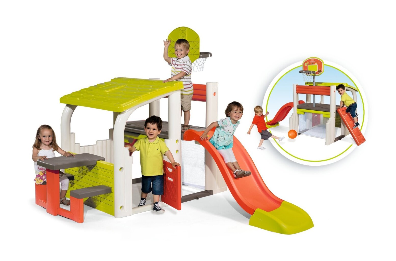 Spēļu centrs Smoby Fun Center, 284x203x176 cm, 24+ mēneši цена и информация | Bērnu rotaļu laukumi, mājiņas | 220.lv