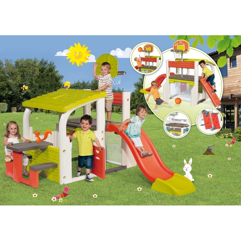 Spēļu centrs Smoby Fun Center, 284x203x176 cm, 24+ mēneši цена и информация | Bērnu rotaļu laukumi, mājiņas | 220.lv