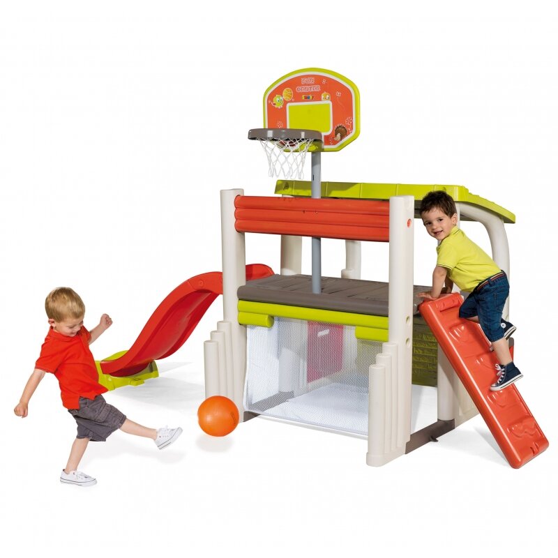 Spēļu centrs Smoby Fun Center, 284x203x176 cm, 24+ mēneši цена и информация | Bērnu rotaļu laukumi, mājiņas | 220.lv