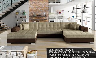 Universāls mīkstais stūra dīvāns Vento, brūns cena un informācija | Stūra dīvāni | 220.lv