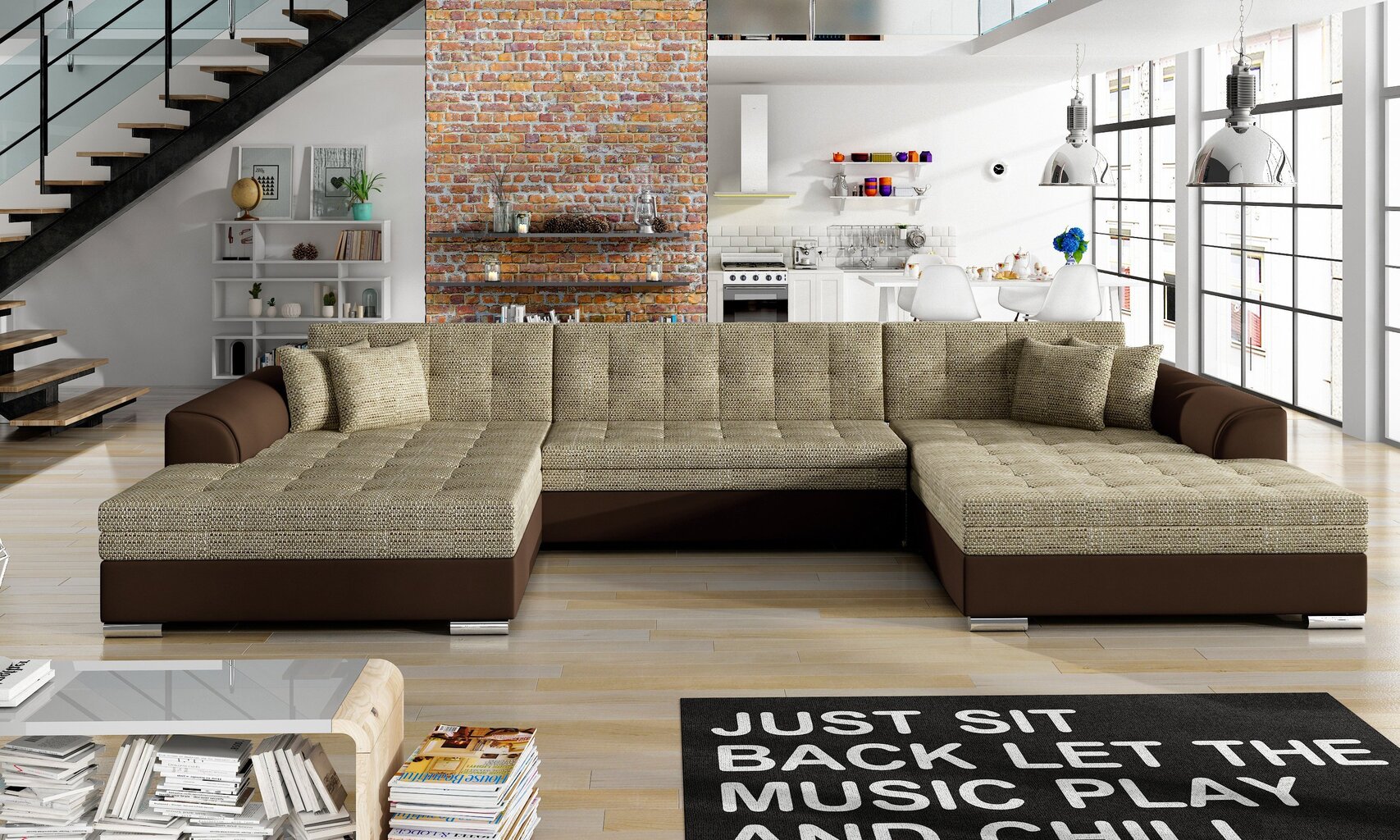 Universāls mīkstais stūra dīvāns Vento, brūns цена и информация | Stūra dīvāni | 220.lv