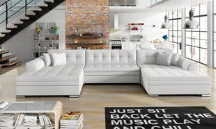 Universāls mīkstais stūra dīvāns Vento, balts cena un informācija | Stūra dīvāni | 220.lv