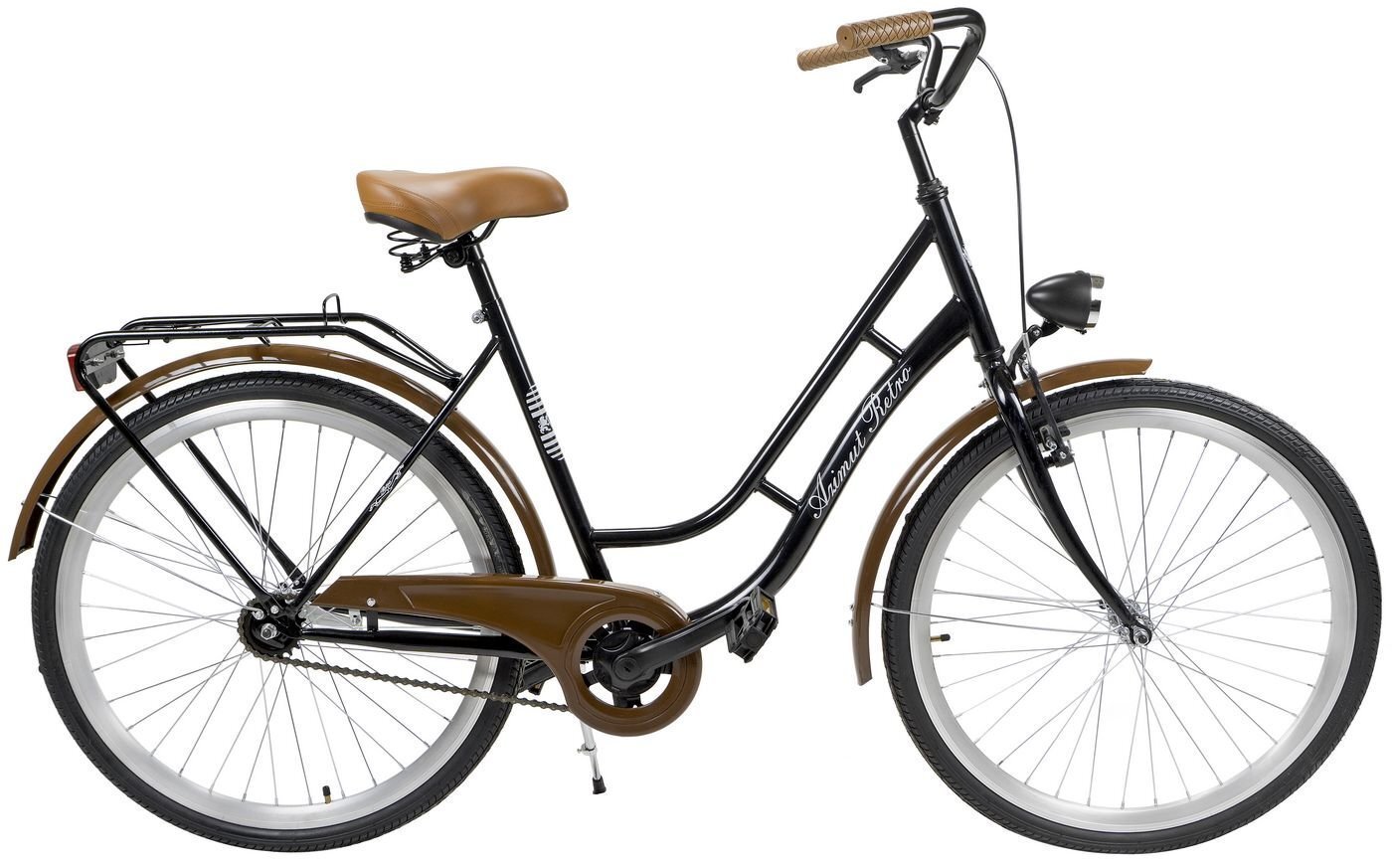 Sieviešu pilsētas velosipēds Azimut Retro 26" 2019, melns cena un informācija | Velosipēdi | 220.lv