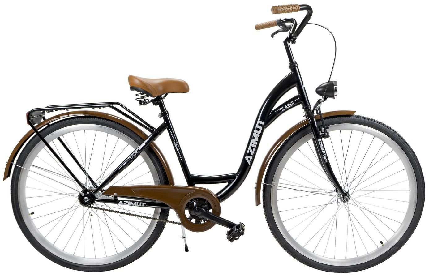 Sieviešu pilsētas velosipēds Azimut Classic 28" 2019, melns cena un informācija | Velosipēdi | 220.lv