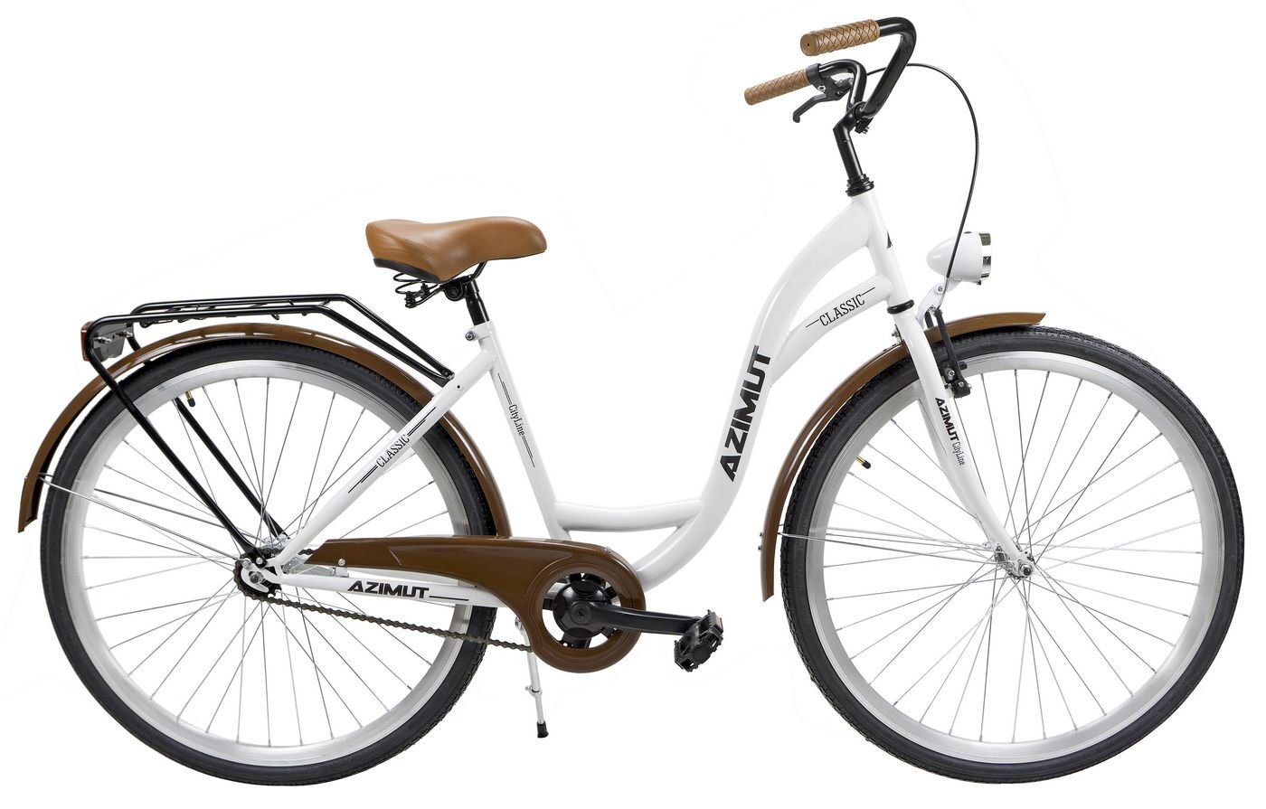 Sieviešu pilsētas velosipēds Azimut Classic 28" 2019, balts цена и информация | Velosipēdi | 220.lv