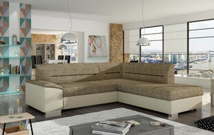 Мягкий угловой диван NORE Verso, коричневый/кремовый цена и информация | Угловые диваны | 220.lv