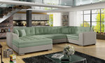 Мягкий угловой диван Damario, зеленый/серый