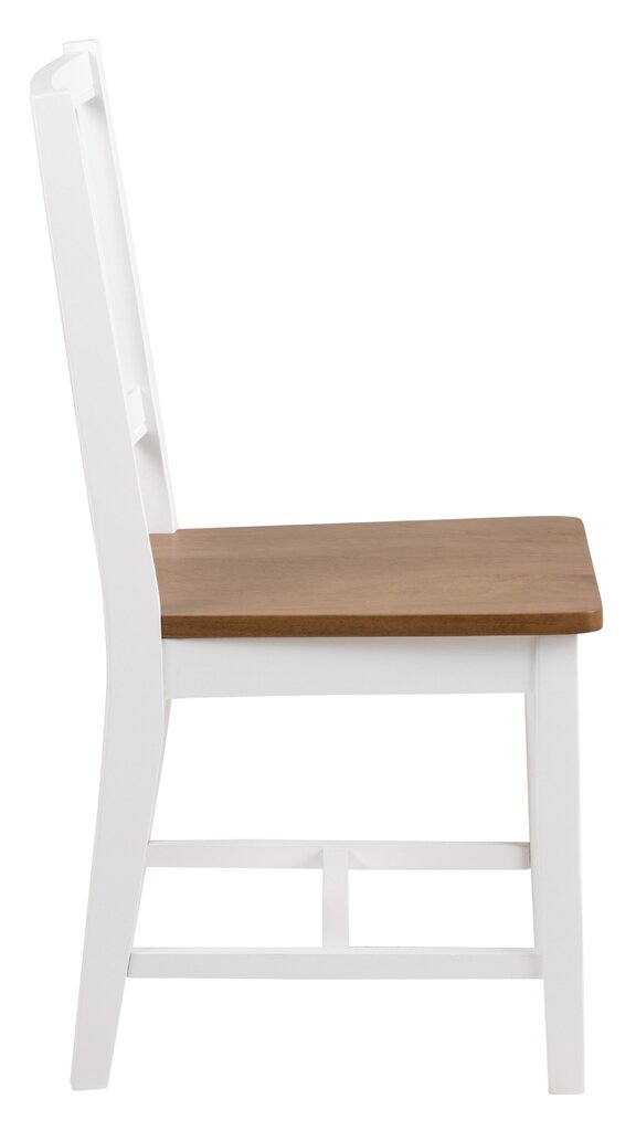 2-u krēslu komplekts Brisbane, balts/brūns cena un informācija | Virtuves un ēdamistabas krēsli | 220.lv