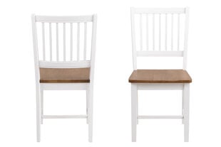 2-u krēslu komplekts Brisbane, balts/brūns цена и информация | Стулья для кухни и столовой | 220.lv