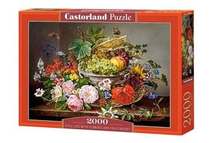 Castorland puzle Still Life with Flowers and Fruit Basket, 2000 detaļu cena un informācija | Puzles, 3D puzles | 220.lv