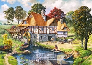 Castorland puzle Water Mill Cottage, 2000 detaļu cena un informācija | Puzles, 3D puzles | 220.lv
