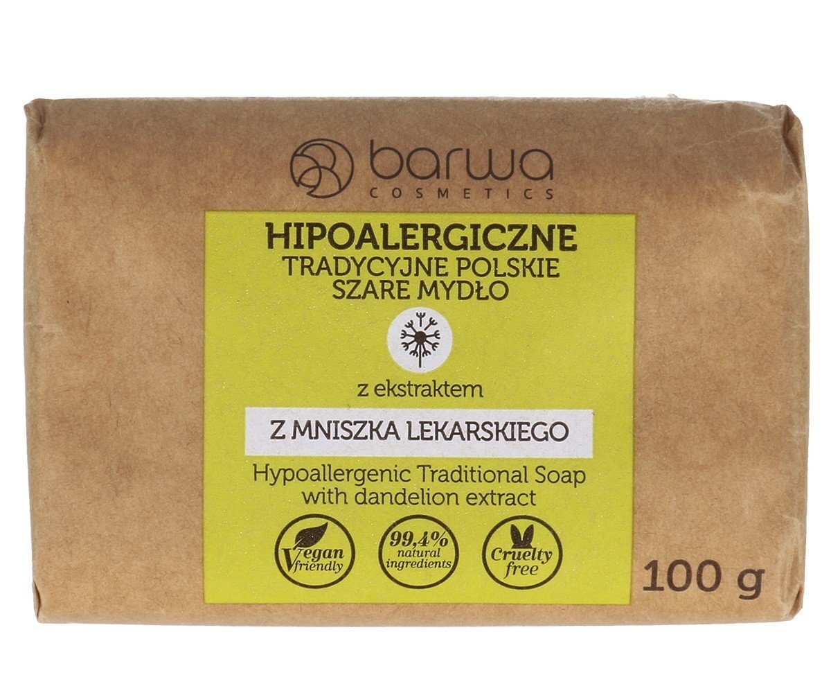 Hipoalerģiskas dabīgās poļu ziepes ar pieneņu ekstraktu Barwa 100 ml cena un informācija | Ziepes | 220.lv