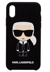 KLHCPXSLFKBK Karl Lagerfeld Full Body Iconic Hard Case for iPhone X/XS Black cena un informācija | Telefonu vāciņi, maciņi | 220.lv