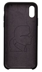 KLHCPXSLFKBK Karl Lagerfeld Full Body Iconic Hard Case for iPhone X/XS Black cena un informācija | Telefonu vāciņi, maciņi | 220.lv