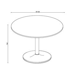 Обеденный стол Actona Ibiza, белый цена и информация | Кухонные и обеденные столы | 220.lv
