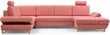 Stūra dīvāns Avesta IV, rozā cena un informācija | Stūra dīvāni | 220.lv