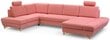 Stūra dīvāns Avesta IV, rozā cena un informācija | Stūra dīvāni | 220.lv
