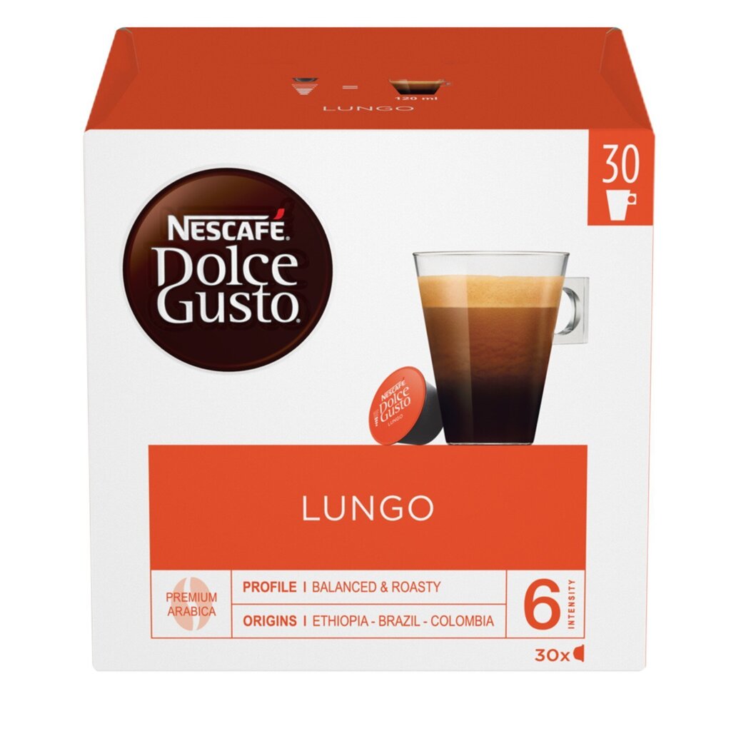 NESCAFE Dolce Gusto Lungo kafija 30 kaps., 210g cena un informācija | Kafija, kakao | 220.lv