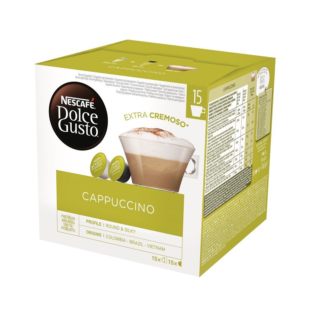 Kafijas kapsulas NESCAFE Dolce Gusto Cappuccino 30 gab., 349,5g cena un informācija | Kafija, kakao | 220.lv