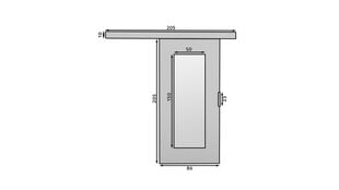 Двери для ниши с зеркалом Nela 80, цвета дуба цена и информация | Шкафы | 220.lv