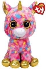 Plīša rotaļlieta TY Beanie Boos FANTASIA rozā/ zelta vienradzis, 40 cm, 36819 cena un informācija | Mīkstās (plīša) rotaļlietas | 220.lv
