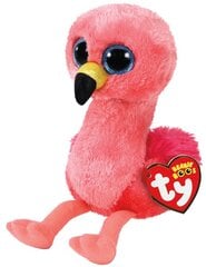 Plīša rotaļlieta TY Beanie Boos GILDA-rozā flamingo, 15 cm, 36848 cena un informācija | Mīkstās (plīša) rotaļlietas | 220.lv