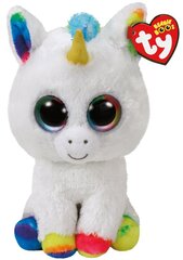 Plīša rotaļlieta TY Beanie Boos PIXY, balts vienradzis, 23 cm, 37157 cena un informācija | Mīkstās (plīša) rotaļlietas | 220.lv