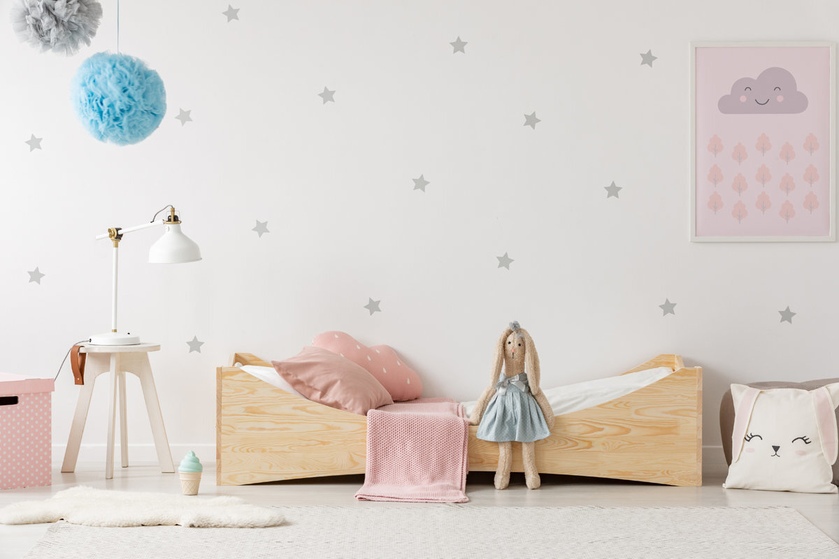 Gulta Jiran, 90x200 cm, ozola krāsā cena un informācija | Bērnu gultas | 220.lv
