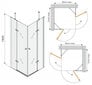 Dušas kabīne Mexen Roma DUO 70,80,90,100,110,120 цена и информация | Dušas kabīnes | 220.lv