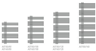 Полотенцесушитель Instal Projekt Astro AST-50/100 цена и информация | Полотенцесушители | 220.lv