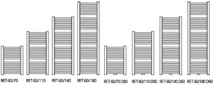 Полотенцесушитель Instal Projekt Retto RET-50/110 цена и информация | Радиаторы для ванной | 220.lv