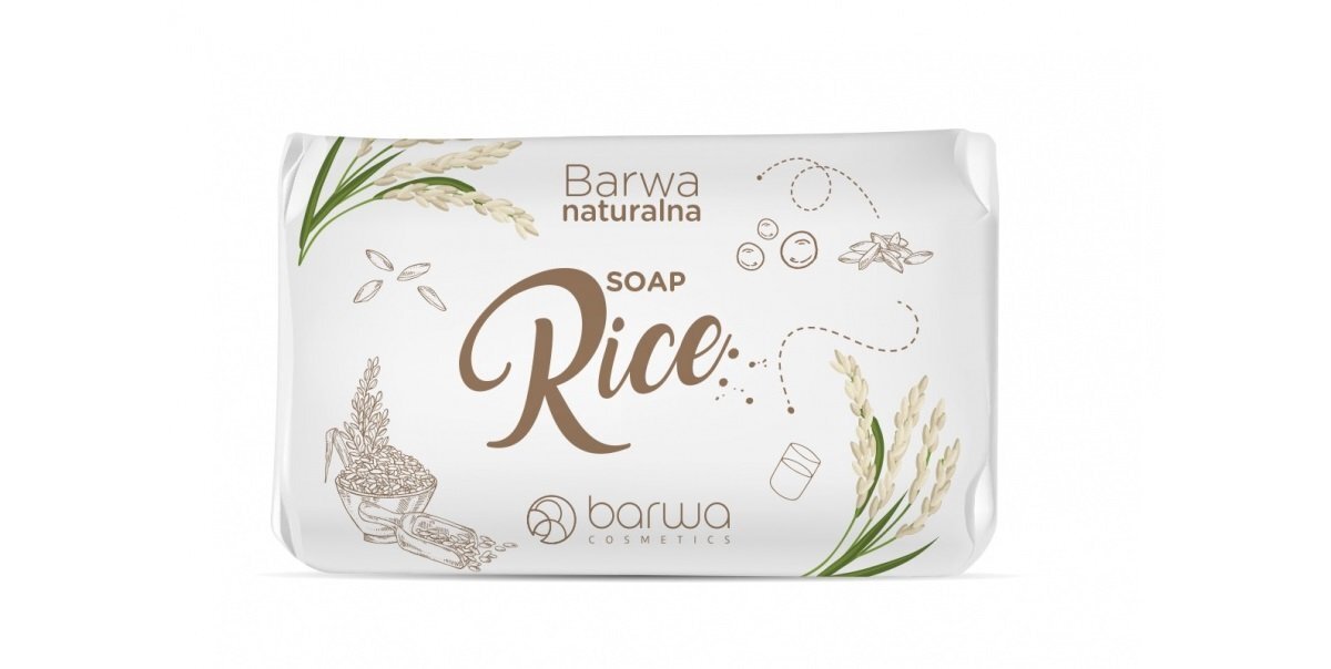 Dabīgās rīsu ziepes sejai un rokām Barwa Naturalna Soap Rice 100 g cena un informācija | Ziepes | 220.lv