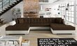 Universāls mīkstais stūra dīvāns Vento, brūns/krēmkrāsas cena un informācija | Stūra dīvāni | 220.lv