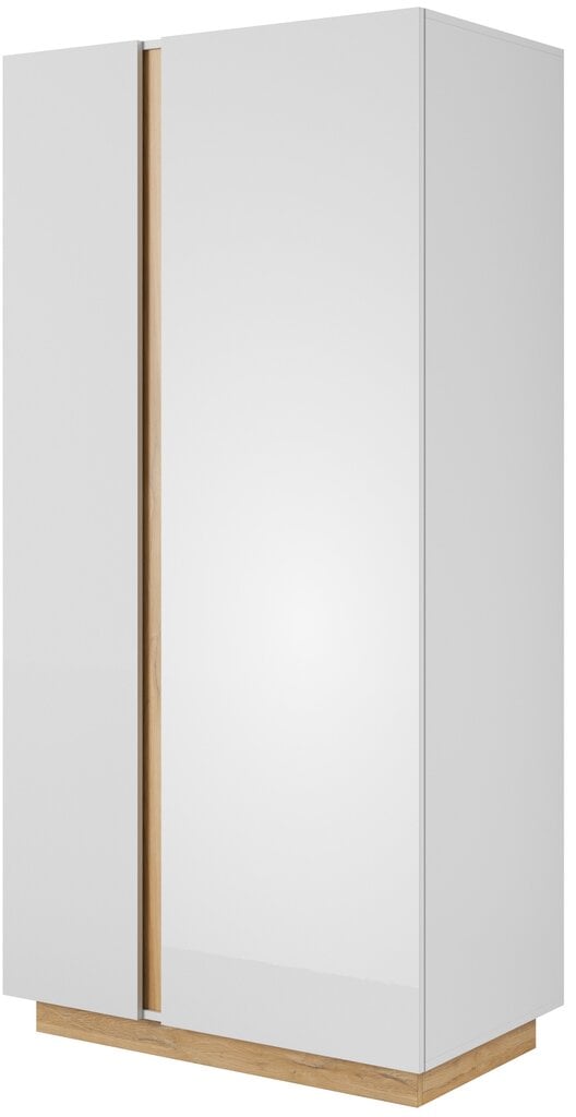 Skapis Arco 96, balta/ozolkoka krāsa cena un informācija | Skapji | 220.lv