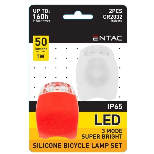 Velosipēda lampa Entac, 2 x 0.5W цена и информация | Lukturi | 220.lv