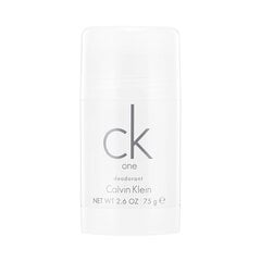 Sausais dezodorants Calvin Klein CK One unisex 75 ml cena un informācija | Parfimēta sieviešu kosmētika | 220.lv