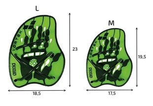 Rokas pleznas Arena Vortex Evolution zaļas L цена и информация | Лопатки для плавания | 220.lv