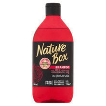 Matu šampūns ar granātābolu eļļu NATURE BOX Pomegranat 385 ml cena un informācija | Šampūni | 220.lv