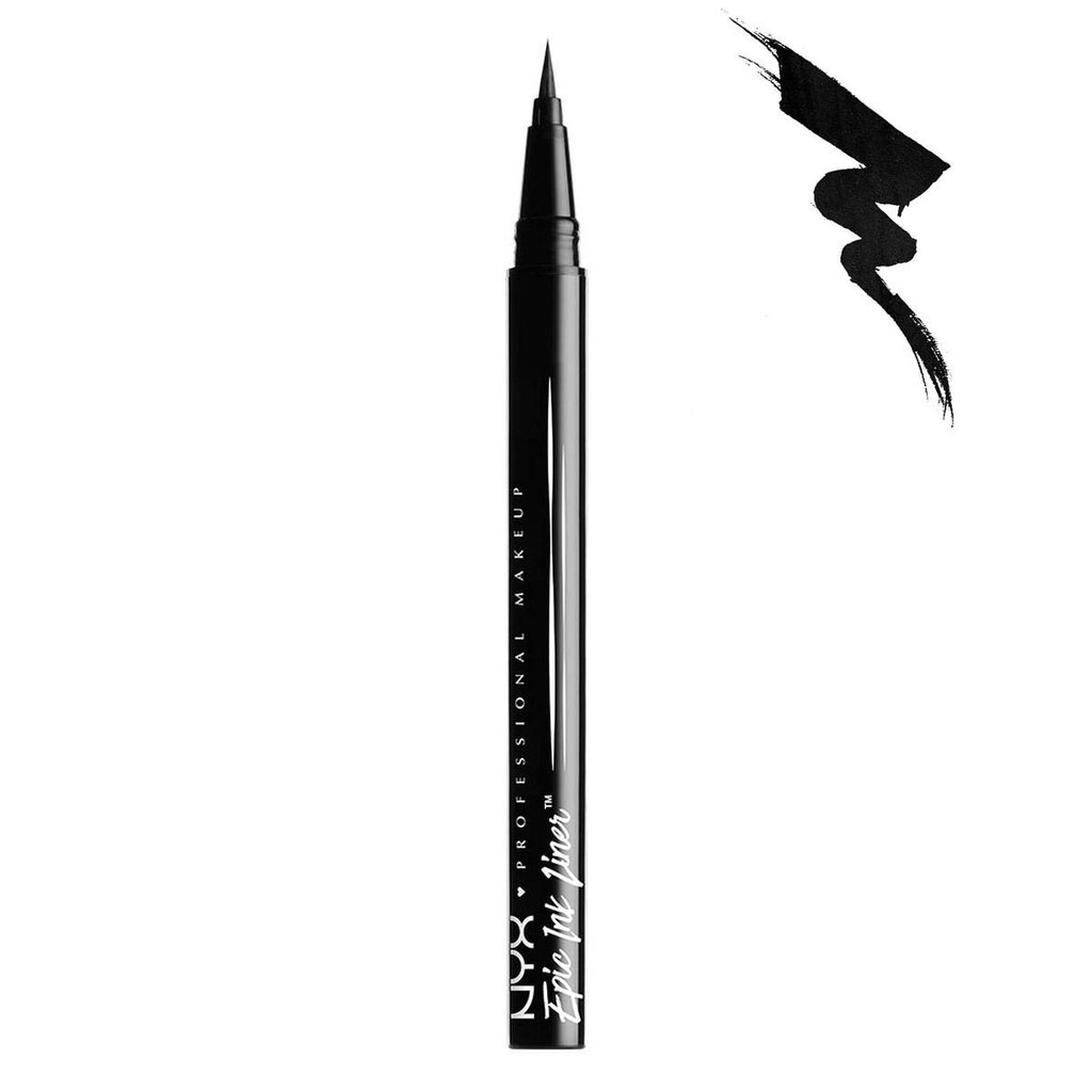 Šķidrais acu kontūru zīmulis NYX Professional Makeup Epic Ink, 1 ml, 01 Black cena un informācija | Acu ēnas, skropstu tušas, zīmuļi, serumi | 220.lv