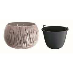 Пластиковый горшок Mocca DSK370-7529U Bowl Sandy, цвет светло-коричневый цена и информация | Вазоны | 220.lv