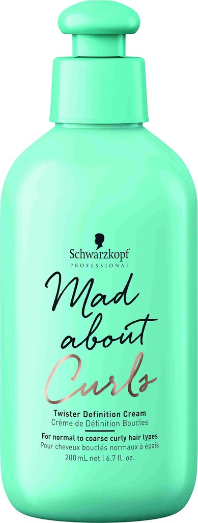 Matu krēms sprogainiem matiem Schwarzkopf Professional Mad About Curls Twister Definition 200 ml cena un informācija | Matu veidošanas līdzekļi | 220.lv