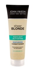 Mitrinošs matu kondicionieris gaišiem matiem John Frieda Sheer Blonde Moisturising 250 ml cena un informācija | John Frieda Smaržas, kosmētika | 220.lv