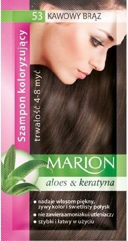 Krāsojošais matu šampūns Marion, 40 ml, 53 Coffee Bronze cena un informācija | Matu krāsas | 220.lv