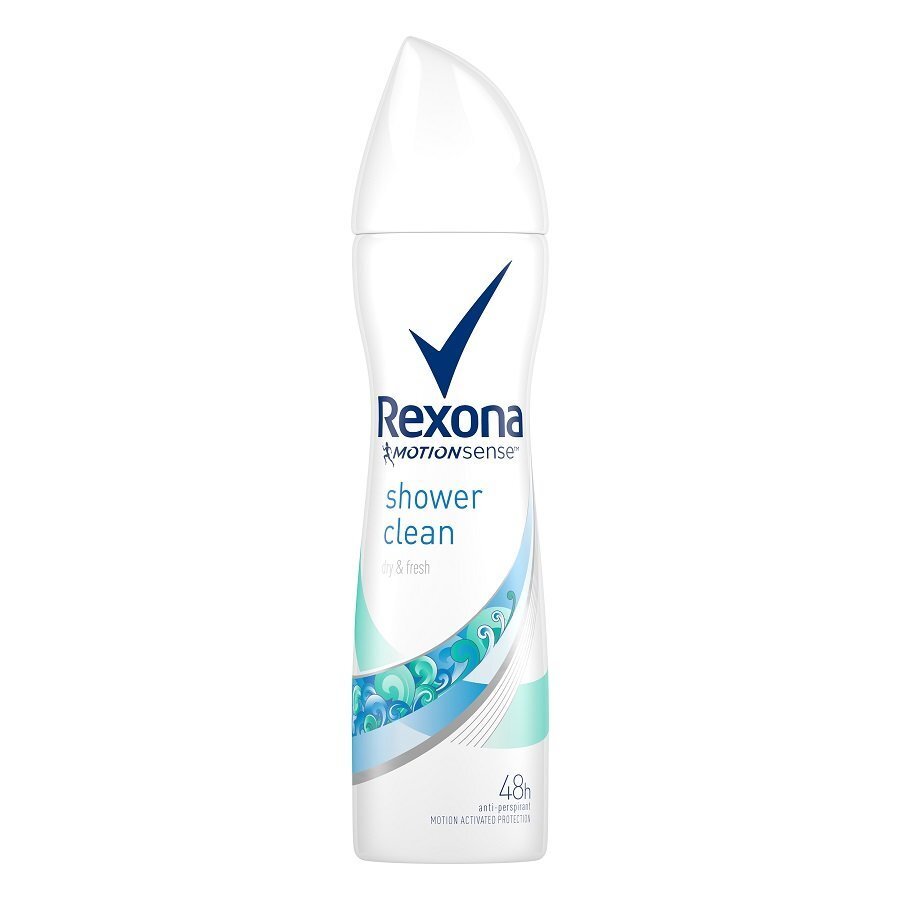 Izsmidzināmais dezodorants - antiperspirants Rexona Motion Sense Shower Clean sievietēm 150 ml cena un informācija | Dezodoranti | 220.lv