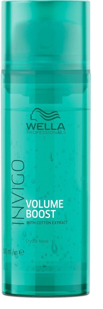 Apjomu piešķiroša matu maska Wella Professionals Invigo Volume Boost Crystal 145 ml cena un informācija | Matu uzlabošanai | 220.lv