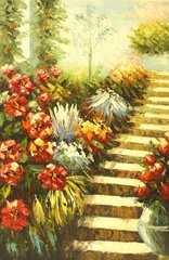 Glezna Ziedu kāpnes 2 cena un informācija | Gleznas | 220.lv