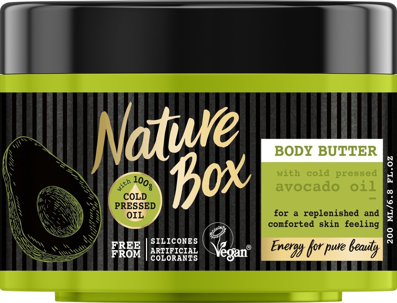 Ķermeņa sviests ar avokado eļļu NATURE BOX Avocado 200 ml цена и информация | Ķermeņa krēmi, losjoni | 220.lv