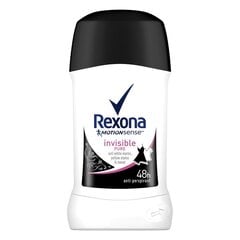 Zīmuļa dezodorants - antiperspirants Rexona Motion Sense Invisible Pure sievietēm 40 ml cena un informācija | Rexona Smaržas, kosmētika | 220.lv